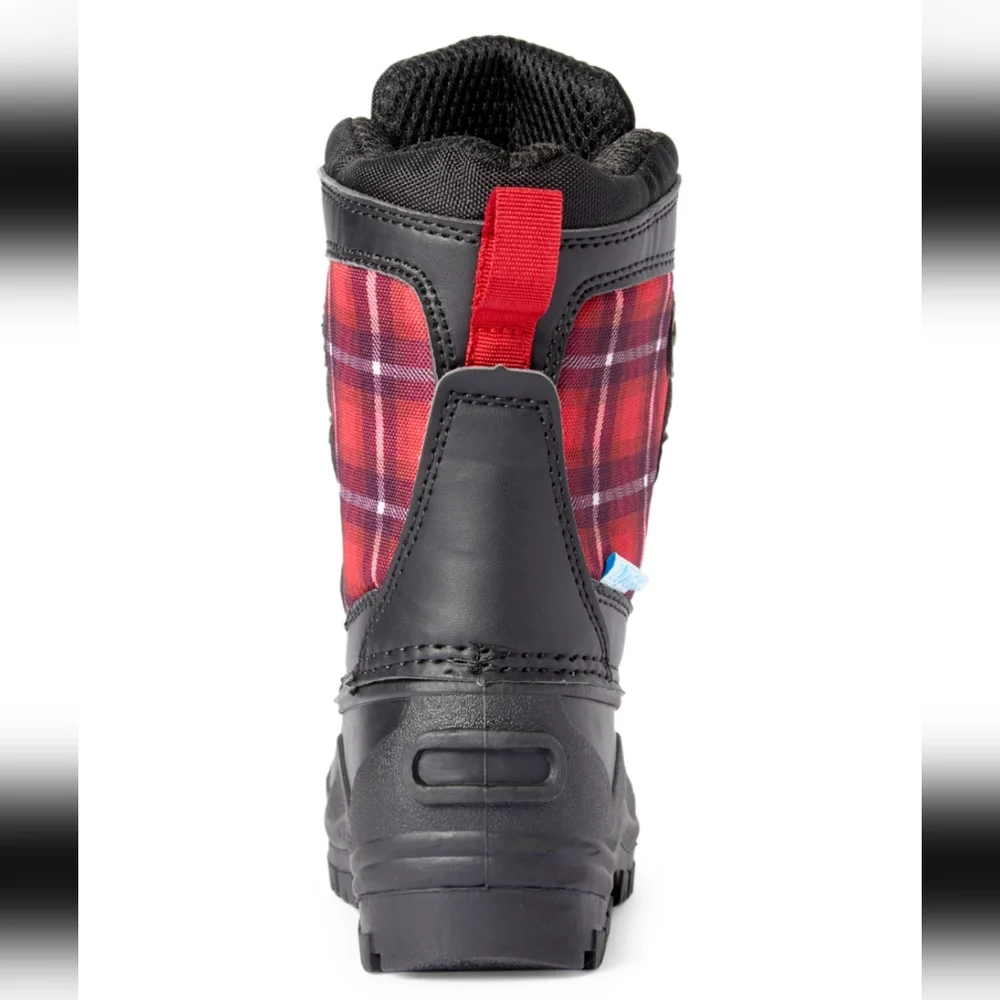 ZOOGS | Black & Red Plaid High Togg Snow Boot - Toddler 7